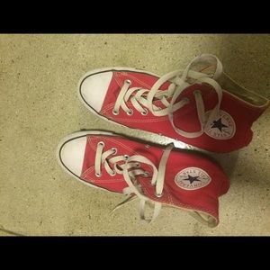 Red high top converse